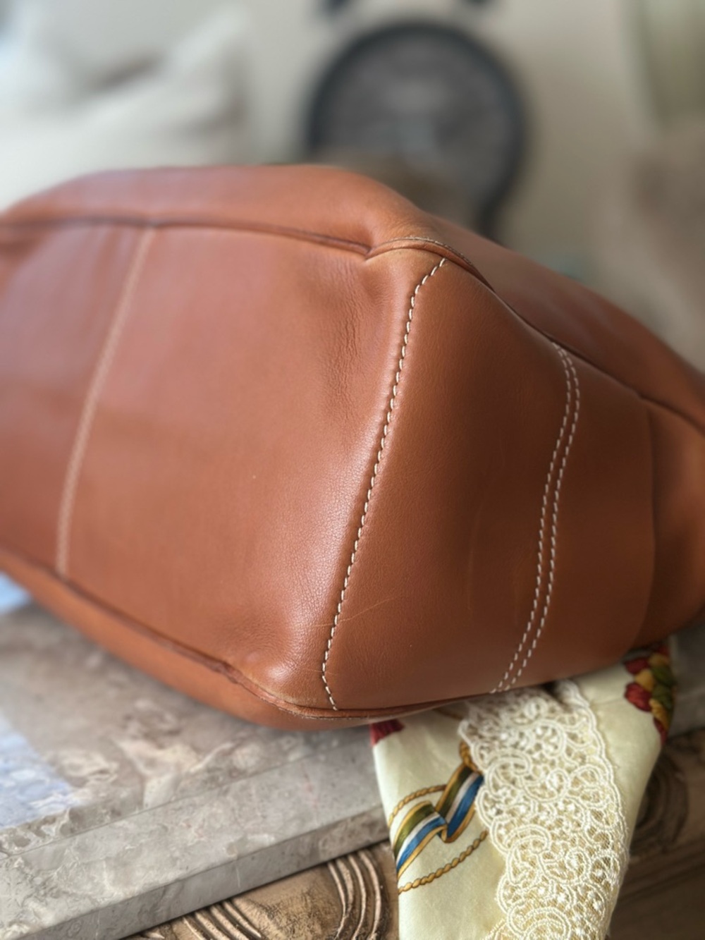 CÉLINE Boogie Bag Cognac Leather Satchel | Vintage Old Céline | Michael Kors Era - Picture 5 of 14